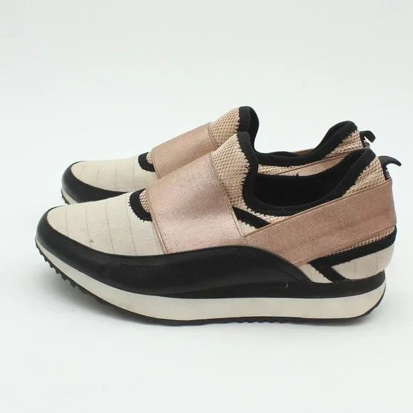 STEVE MADDEN Kyra Womens Beige n Rose Gold Slip-on Retro Sneakers - Picture 6 of 12